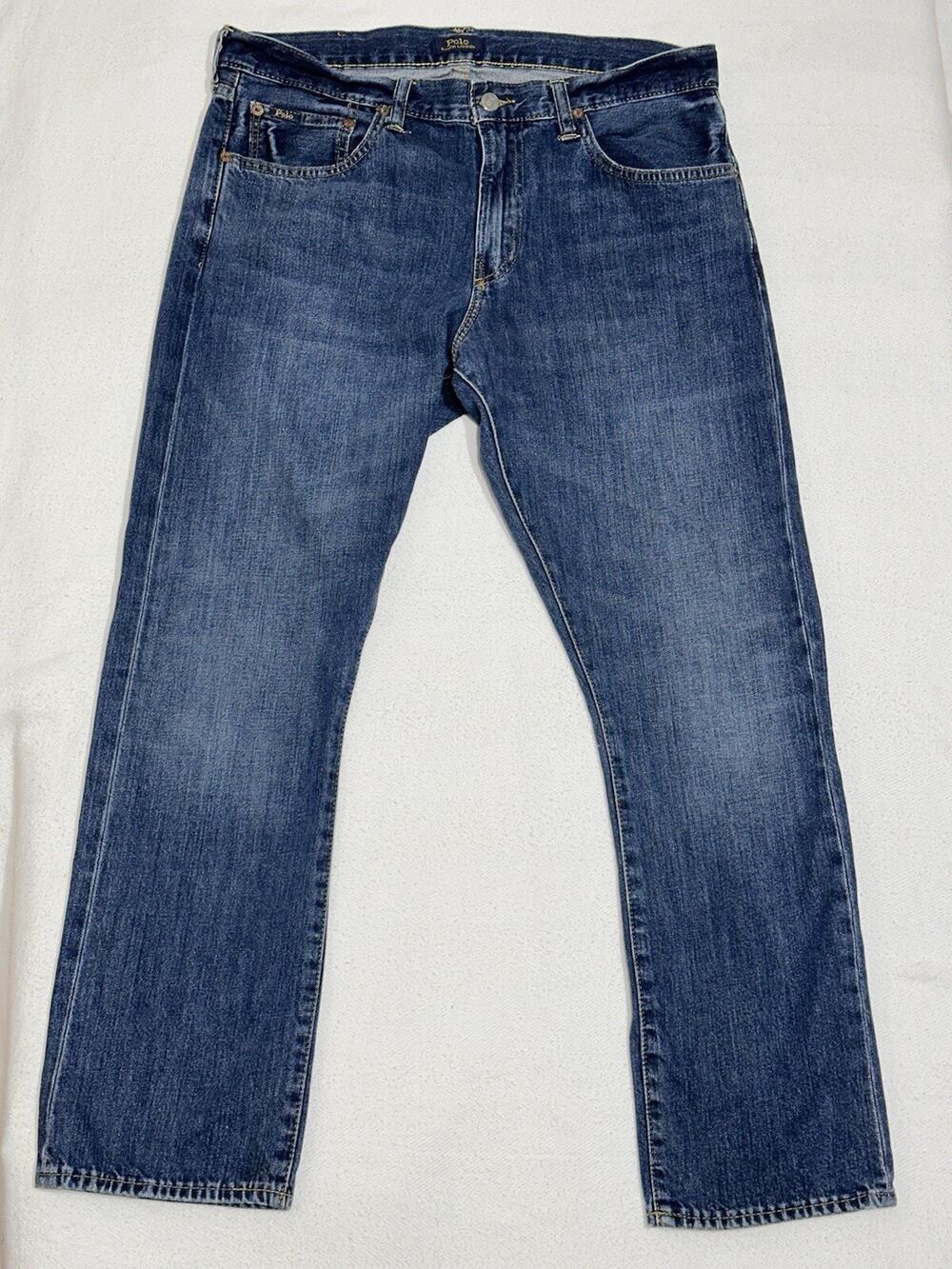 Polo Ralph Lauren Varick Slim Straight Jean Dark Blue Size 34x30 (Actual 36x30)